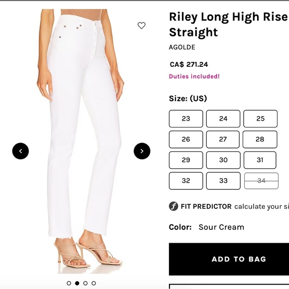 AGOLDE White Riley Jeans - Picture 2 of 4